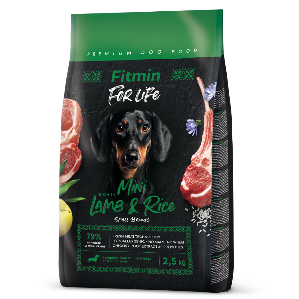 Fitmin dog For Life Lamb & Rice Mini (для дорослих собак малих порід ягня з рисом)