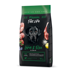 Fitmin dog For Life Lamb & Rice (для дорослих собак всіх порід ягня з рисом)