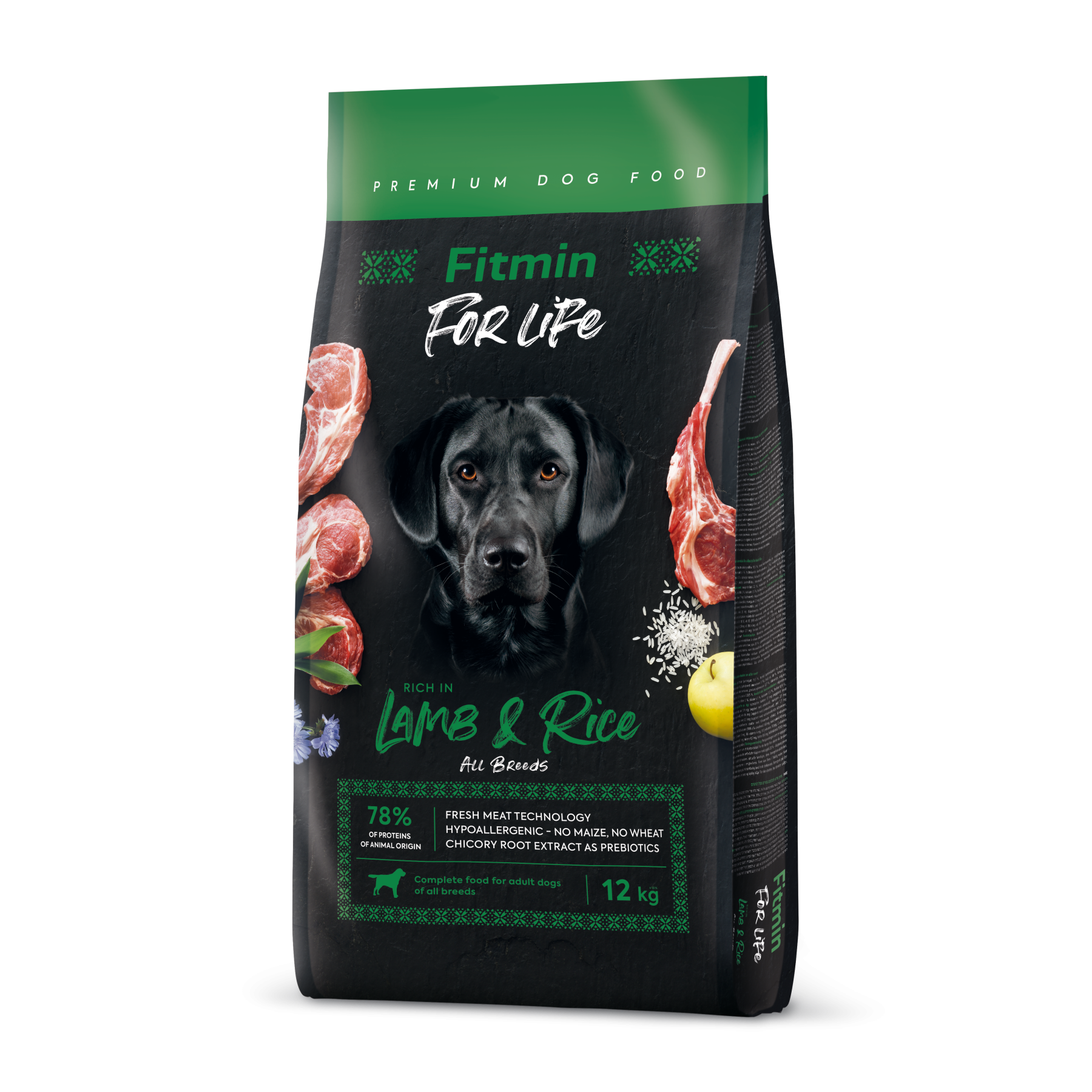 Fitmin dog For Life Lamb & Rice (для дорослих собак всіх порід ягня з рисом)