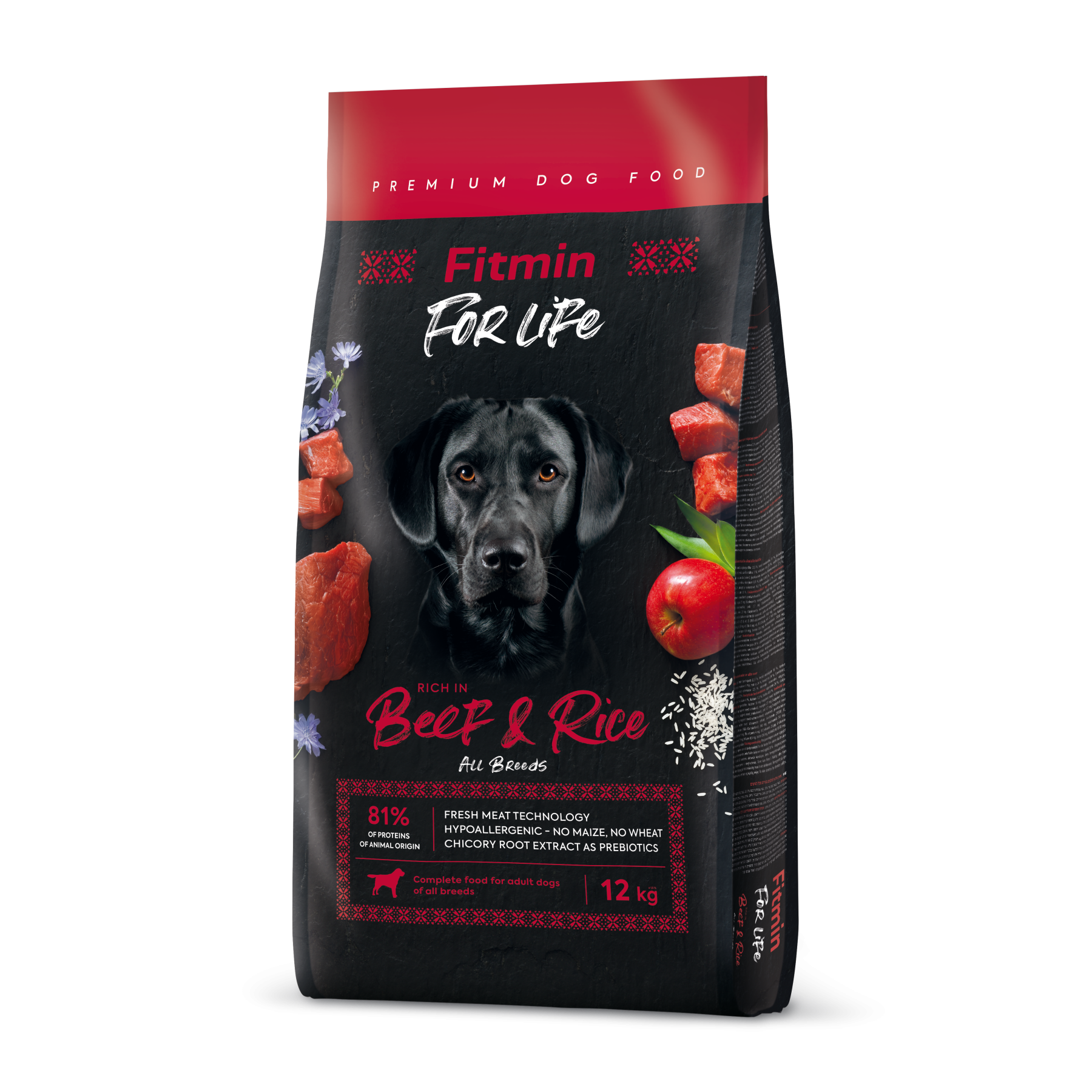 Fitmin dog For Life Beef & Rice (для дорослих собак всіх порід яловичина з рисом)