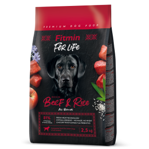 Fitmin dog For Life Beef & Rice (для дорослих собак всіх порід яловичина з рисом)