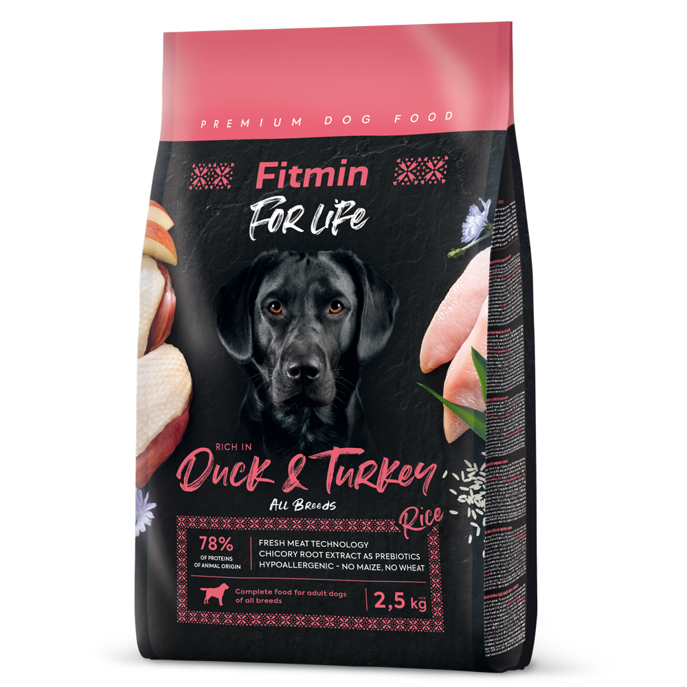 Fitmin dog For Life Duck & Turkey (для дорослих собак всіх порід качка та індичка)