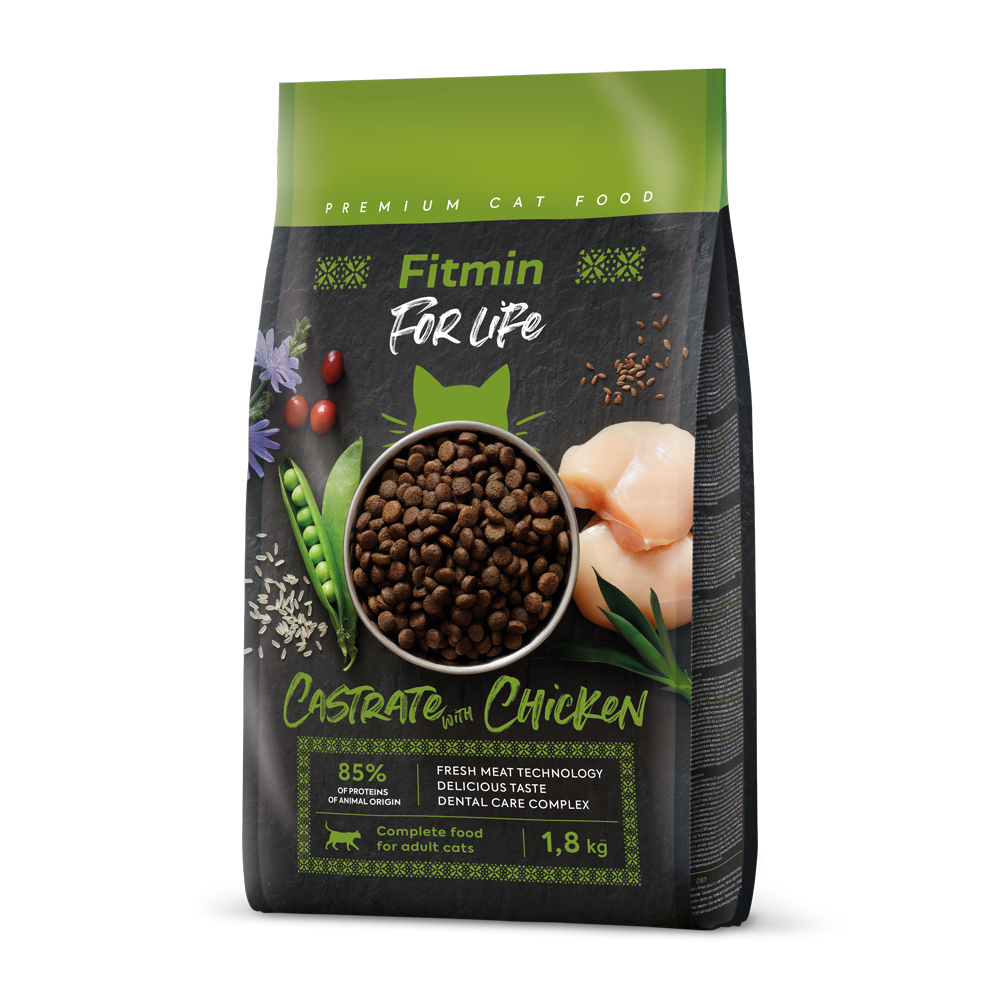 Fitmin cat For Life Castrate Chicken (для стерилізованих з куркою) 1.8kg