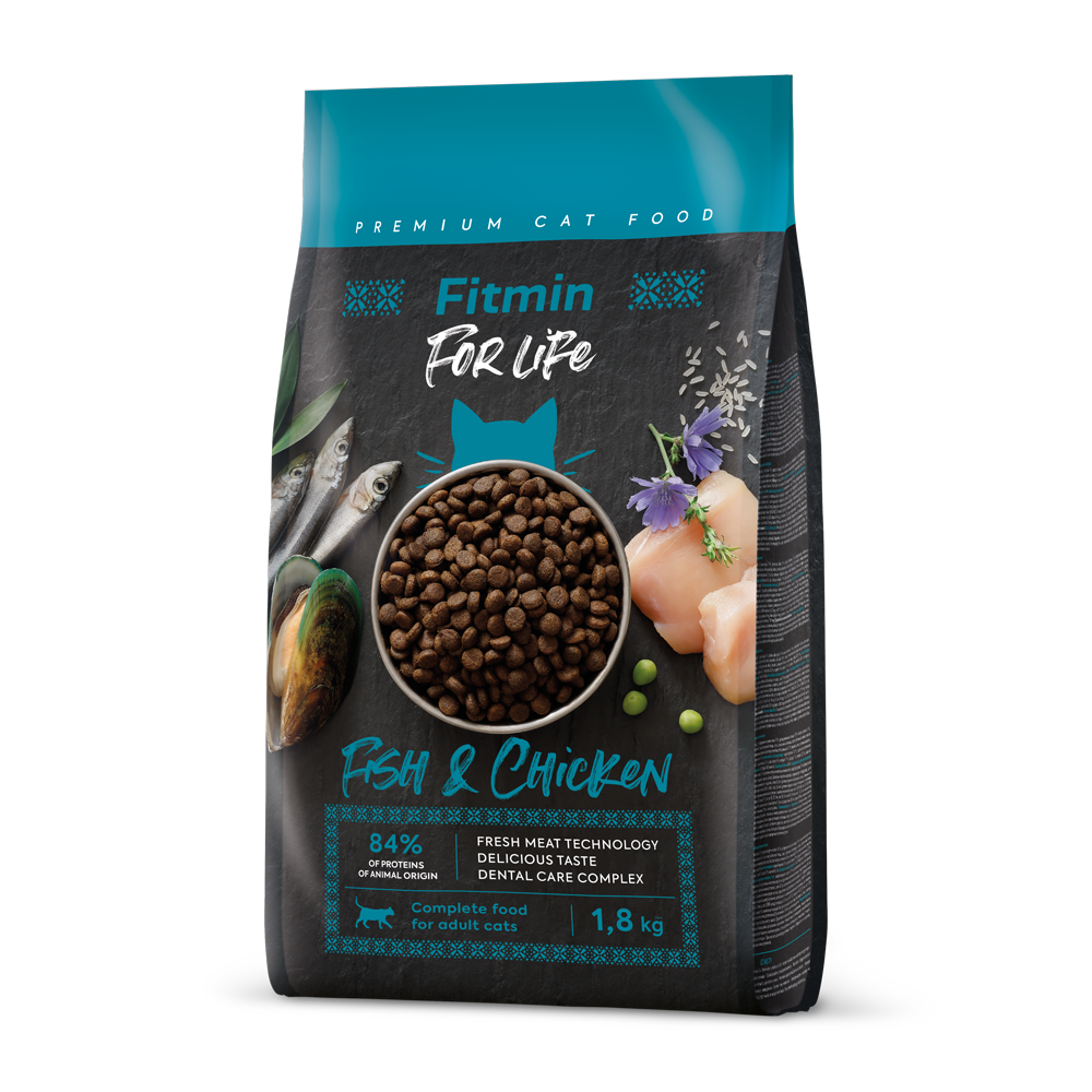 Fitmin cat For Life Adult Fish & Chicken (для дорослих котів з куркою та рибою) 1.8kg