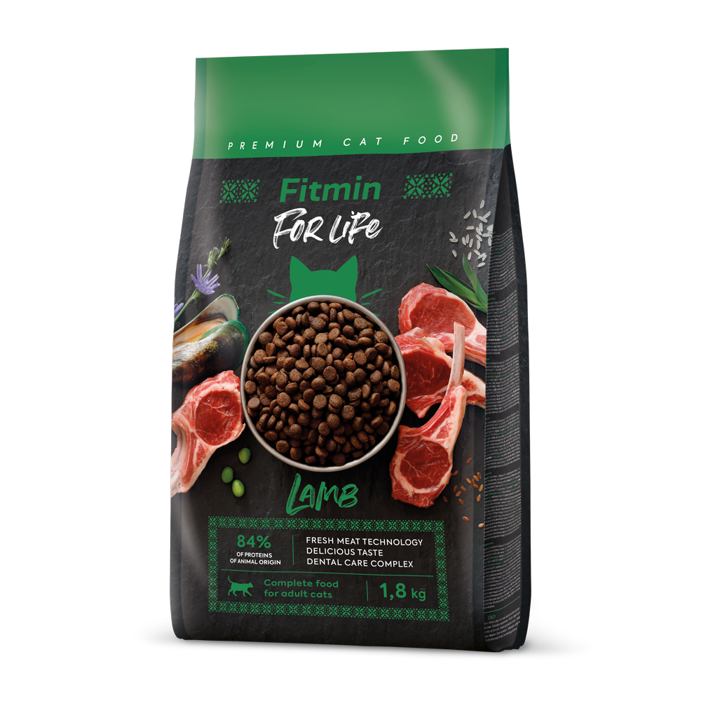 Fitmin cat For Life Adult Lamb (для дорослих котів з ягням) 1.8kg