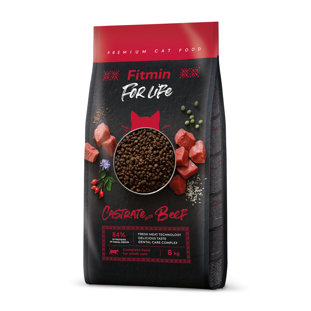 Fitmin cat For Life Castrate Beef (для стерилізованих з яловичиною) 8 kg