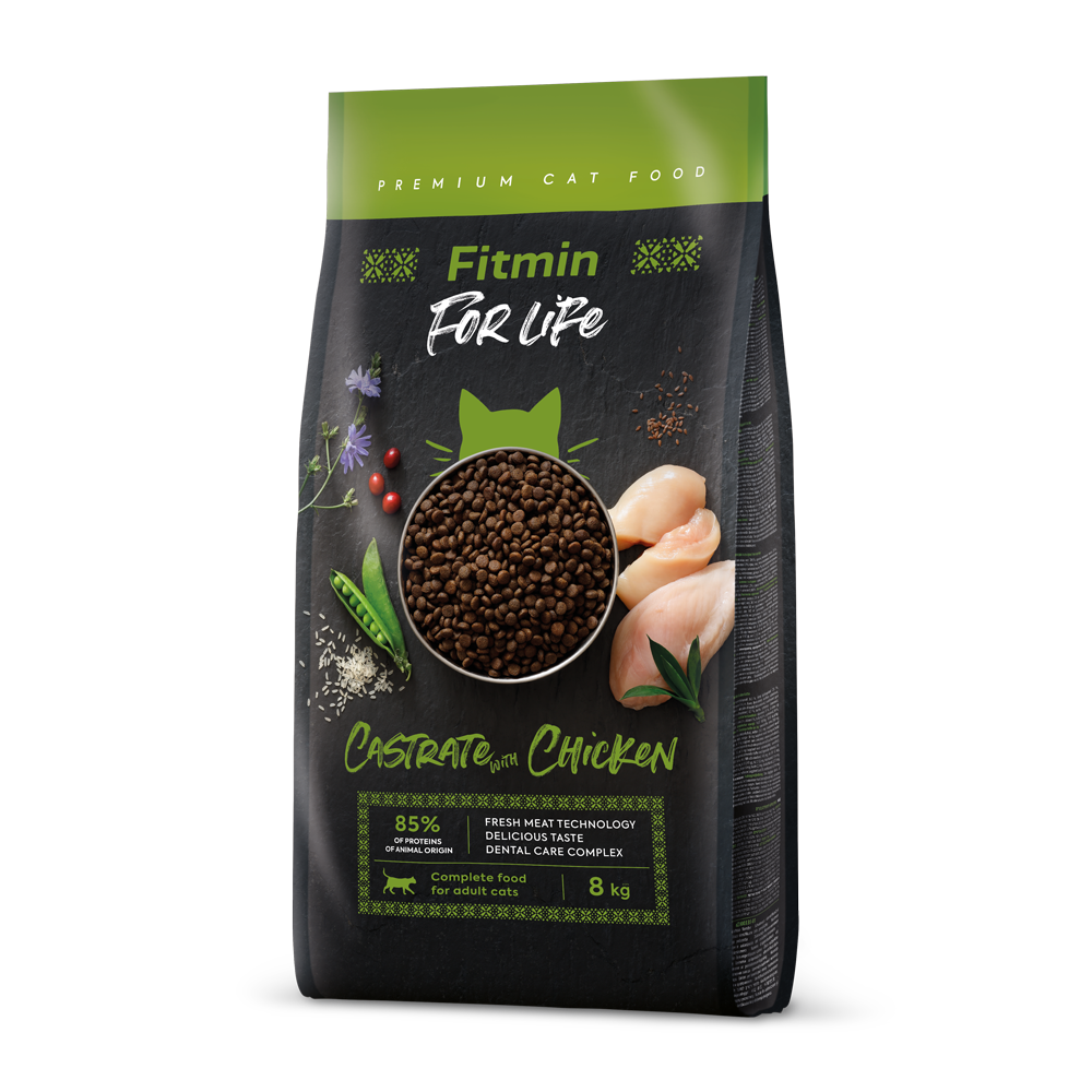 Fitmin cat For Life Castrate Chicken (для стерилізованих з куркою) 8 kg