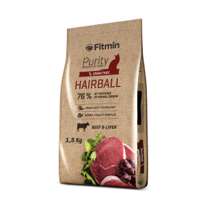 Fitmin cat Purity Hairball (для довгошерстих котів з яловичиною) 10 kg
