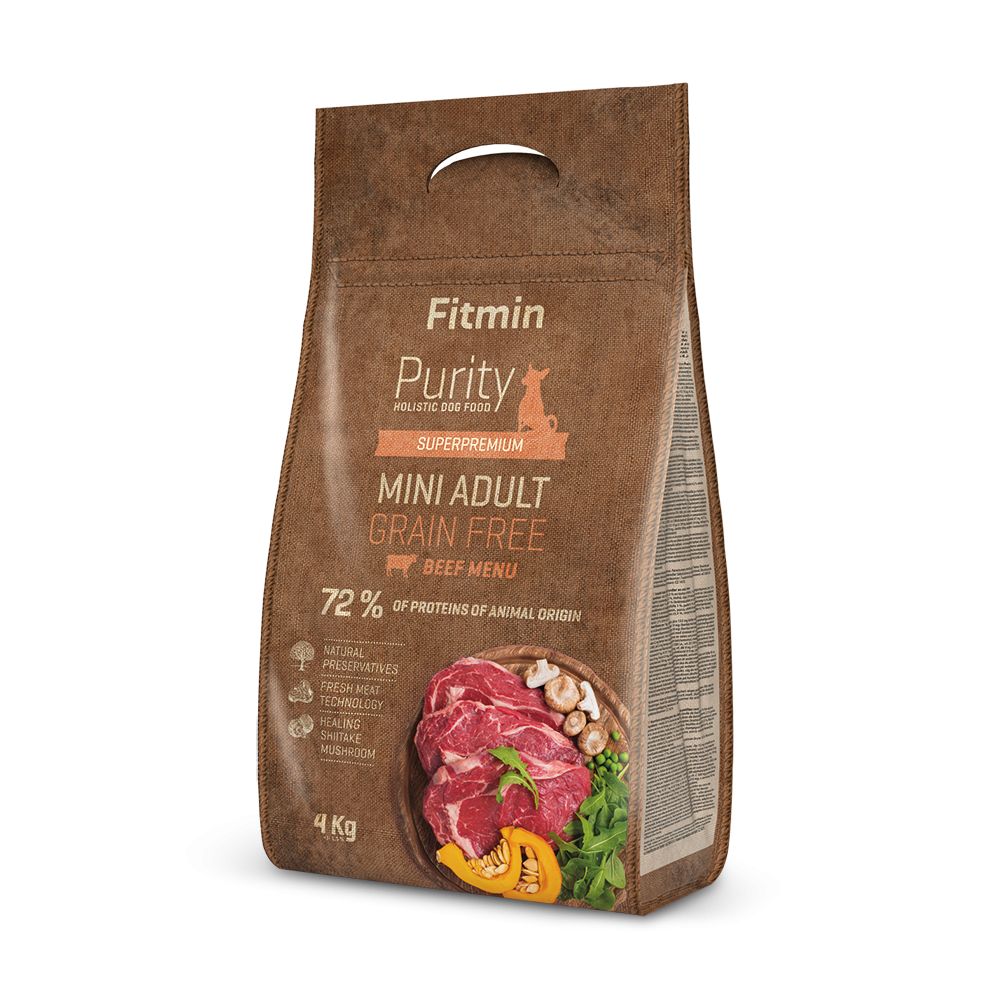Fitmin dog Purity GF Adult Mini Beef (для дорослих собак малих порід з яловичиною)