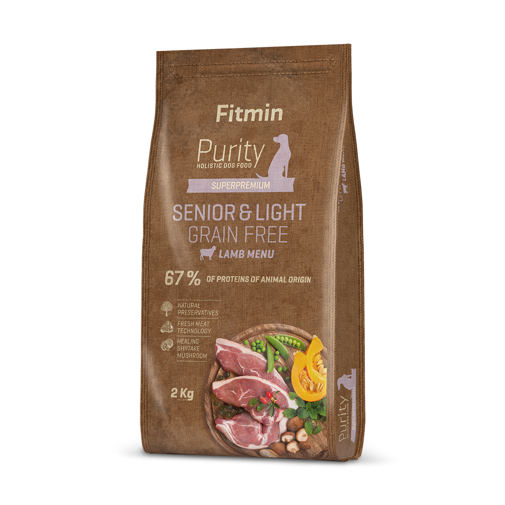 Fitmin dog Purity GF Senior & Light Lamb (для собак літнього віку та малорухливих собак з ягням беззерновий)