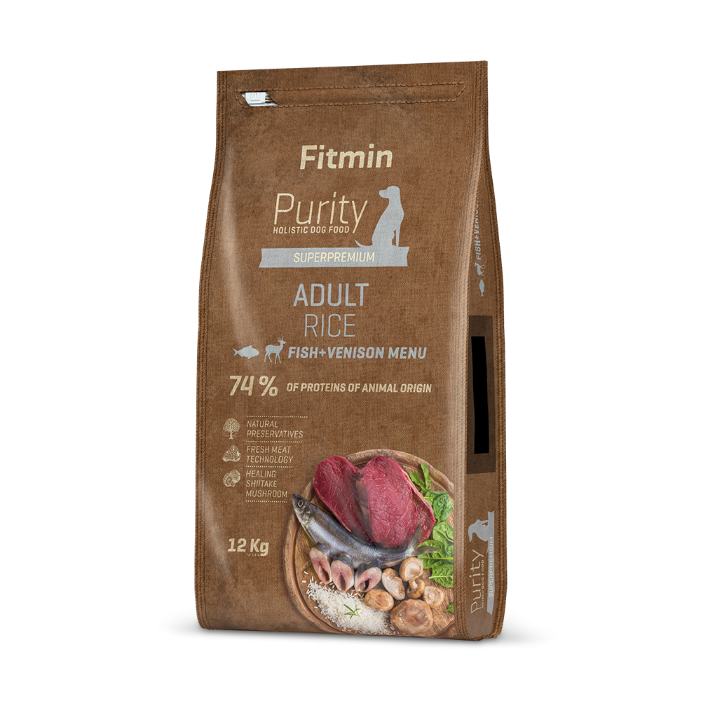 Fitmin dog Purity Rice Adult Fish & Venison (для дорослих собак середніх та великих порід з рисом, риба та дичина)