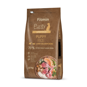 Fitmin dog Purity Rice Puppy Lamb & Salmon (для цуценят всіх порід собак з рисом, ягня та лосось)