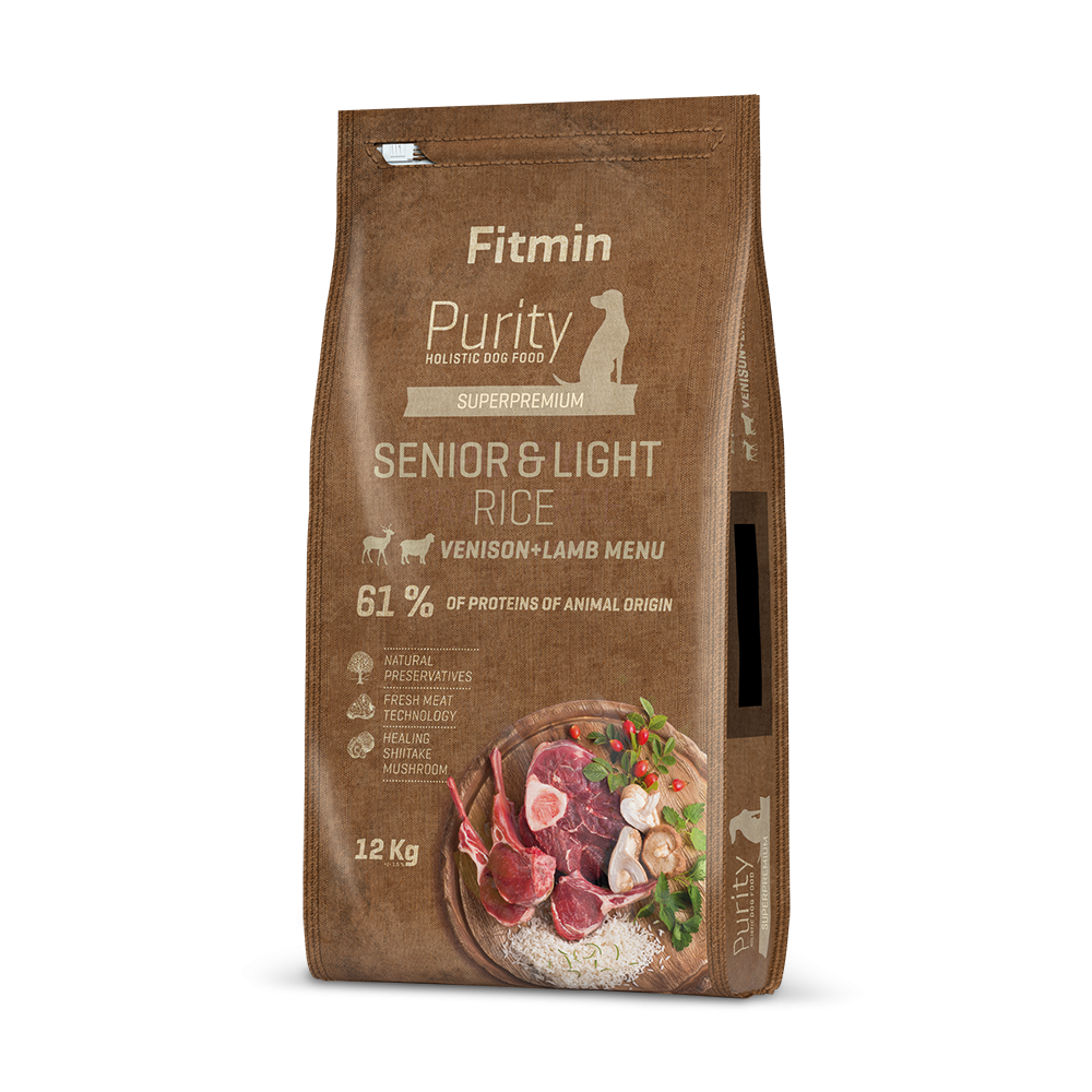 Fitmin dog Purity Rice Senior & Light Venison & Lamb ( для собак літнього віку та малорухливих собак з рисом, дичина та ягня)