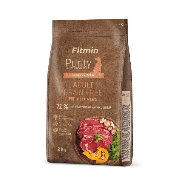 Fitmin dog Purity GF Adult Beef (для дорослих собак середніх та великих порід з яловичиною  беззерновий) 2kg